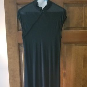 Black 2-Piece Long Dress.  Cap Sleeves. Size 6.